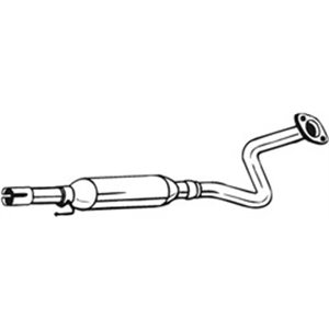 BOS285-443 Exhaust system middle silencer fits: TOYOTA AVENSIS 1.6/1.8 03.03