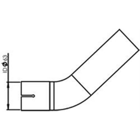 DIN29642 Exhaust pipe (diameter:63mm, length:310mm) fits: FORD IVECO EURO