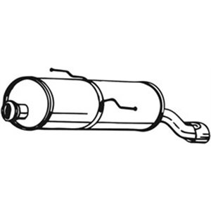 BOS190-603 Exhaust system rear silencer fits: PEUGEOT 206, 206+ 1.1 1.6LPG 0