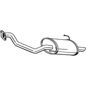 BOS145-327 Exhaust system rear silencer fits: NISSAN MICRA IV 1.2 05.10 