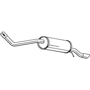 BOS233-569 Exhaust system rear silencer fits: SEAT IBIZA IV, IBIZA IV SC, IB