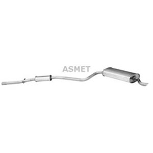 ASM16.048 Exhaust system complete 2020mm fits: FIAT SEICENTO / 600 1.1 01.9