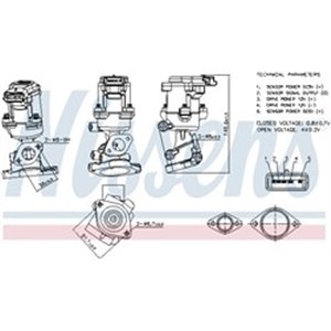 NIS 98240 EGR valve fits: CITROEN C5 III, C6; JAGUAR S TYPE II, XF I, XJ; L