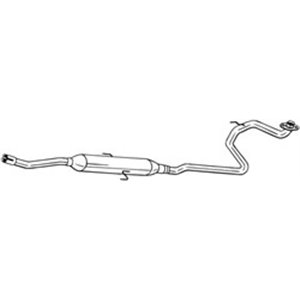 BOS291-029 Exhaust system middle silencer fits: TOYOTA YARIS 1.3/1.33 08.05 