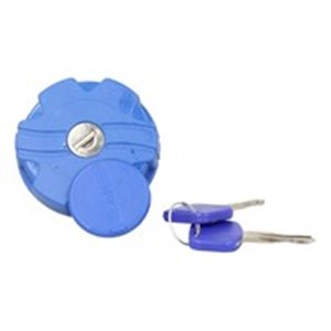 FE37791 AdBlue tank cap (width 66mm, with the key, blue flat) fits: DAF 