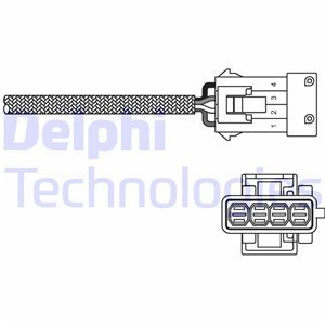 ES10795-12B1 Lambdaandur (juhtmete kogus 4, 370mm) sobib: CITROEN BERLINGO, BE