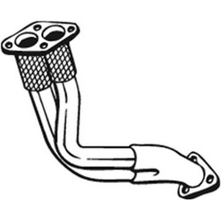 BOS753-517 Exhaust pipe front fits: SEAT ALHAMBRA VW SHARAN 2.0 09.95 03.10