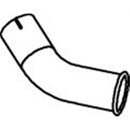 DIN54700 Exhaust pipe (length:360mm) fits: MERCEDES UNIMOG OM356.955 OM366