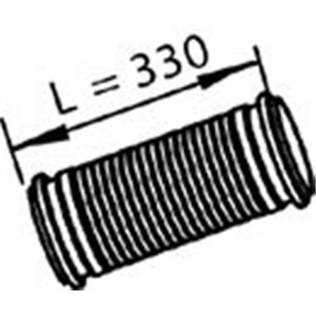 DIN81113 Avgasrör (längd:330mm) passar: RVI KERAX, MAGNUM, PREMIUM 2 V