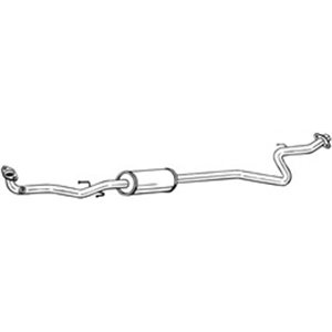 BOS294-007 Exhaust system middle silencer fits: TOYOTA YARIS 1.0 12.10 
