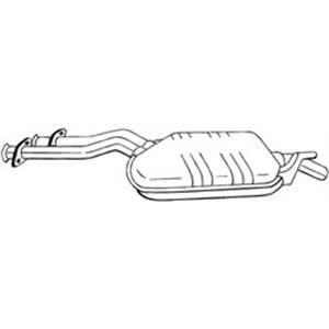 BOS175-291 Exhaust system middle silencer fits: MERCEDES 124 (C124) 3.0 03.8