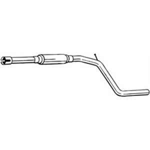 BOS281-949 Exhaust system middle silencer fits: DACIA SANDERO 1.2/1.2LPG 11.