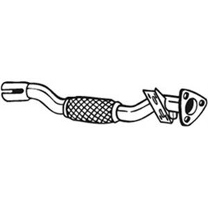 BOS750-155 Exhaust pipe front (x700mm) fits: OPEL CORSA D 1.3D 07.06 08.14