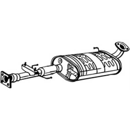 BOS279-589 Avgassystem mittljuddämpare passar: OPEL MONTEREY A 3.2 08.91 03