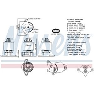 NIS 98186 EGR valve fits: OPEL ASTRA F, TIGRA, VECTRA B 1.4/1.6 03.92 07.03