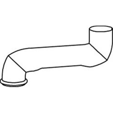 DIN80554 Exhaust pipe (length:640mm) EURO 5 fits: VOLVO FH, FH16, FM D11C3