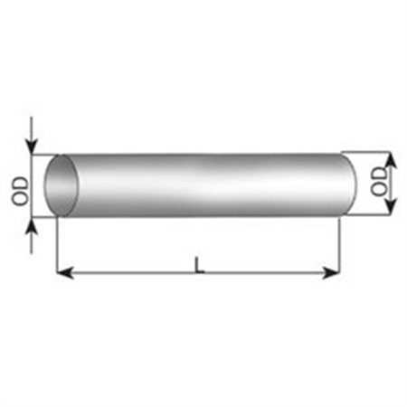 DIN93371 Avgasrör (diameter:70mm/70mm, längd:2000mm)