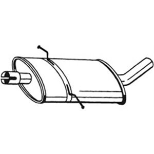 BOS175-429 Exhaust system rear silencer fits: MERCEDES A (W169) 2.0D 09.04 0