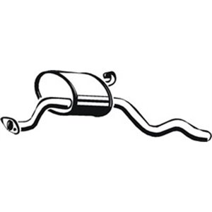 ASM07.058 Exhaust system front silencer fits: FORD SIERRA II 2.0 05.89 02.9