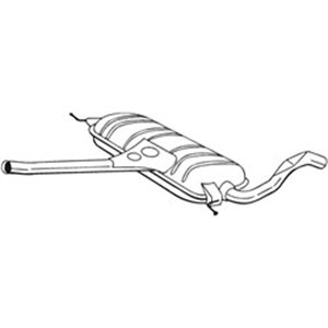 BOS282-543 Exhaust system middle silencer fits: AUDI A6 C5 2.5D 02.00 01.05