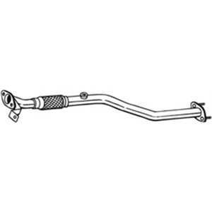 BOS823-911 Exhaust pipe front (flexible) fits: HYUNDAI ACCENT, ACCENT I, ACC