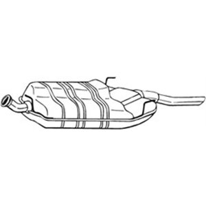 BOS215-831 Exhaust system rear silencer fits: SAAB 900 II, 9 3 2.0/2.3 07.93