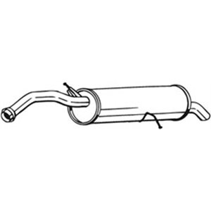 BOS135-093 Exhaust system rear silencer fits: CITROEN C4, C4 I; PEUGEOT 308 