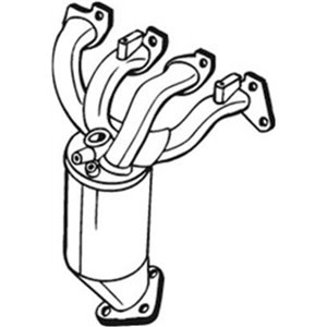 BOS090-157 Catalytic converter fits: OPEL AGILA, ASTRA G, ASTRA G CLASSIC, A