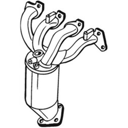 BOS090-157 Catalytic converter fits: OPEL AGILA, ASTRA G, ASTRA G CLASSIC, A