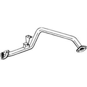 BOS885-039 Exhaust pipe middle fits: TOYOTA LAND CRUISER 2.4D 10.85 05.90