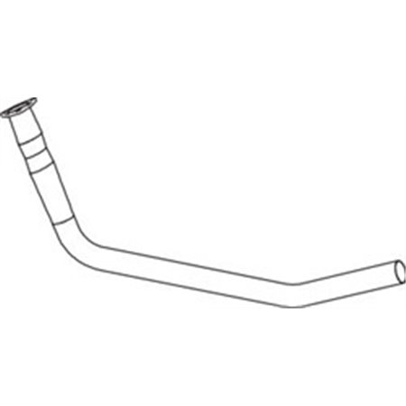 DIN54166 Avgasrör (diameter: 65 mm, längd: 1270 mm) passar: MERCEDES UNIMOG