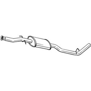 BOS279-701 Exhaust system middle silencer fits: RENAULT KANGOO, KANGOO EXPRE