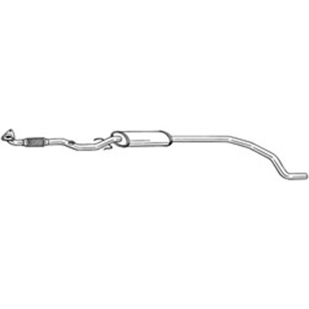 BOS293-007 Exhaust system middle silencer fits: OPEL CORSA D 1.0 07.06 08.14