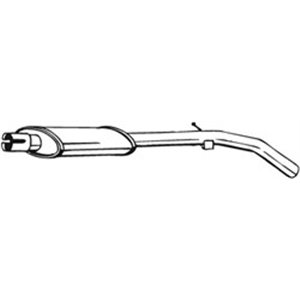BOS148-121 Exhaust system middle silencer fits: FIAT PUNTO 1.1 09.93 02.00