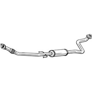 BOS286-419 Exhaust system middle silencer fits: TOYOTA YARIS 1.4D 10.01 09.0