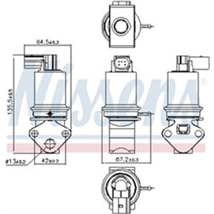 NIS 98202 EGR valve fits: SEAT CORDOBA, IBIZA III; SKODA FABIA I PRAKTIK; V