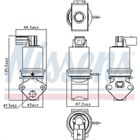 NIS 98202 EGR valve fits: SEAT CORDOBA, IBIZA III SKODA FABIA I PRAKTIK V