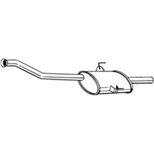 BOS200-801 Exhaust system middle silencer fits: RENAULT ESPACE III 2.2D 07.0