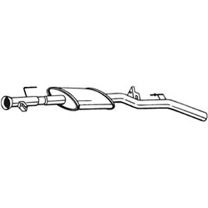 BOS200-361 Exhaust system middle silencer fits: RENAULT CLIO II, THALIA I, T