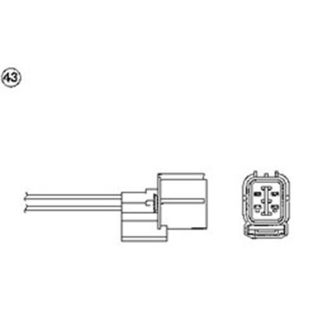 OZA660-EE18 5714 Lambdasond (antal ledningar 4, 350 mm) passar: CHEVROLET EPICA HO