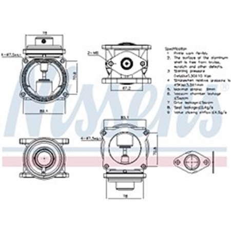 NIS 98295 EGR valve fits: VW PHAETON, TOUAREG 5.0D 10.02 05.10