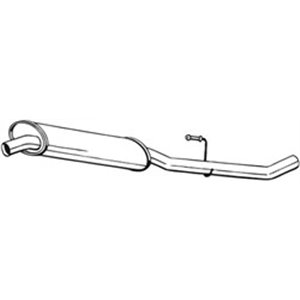 BOS283-235 Exhaust system middle silencer fits: CITROEN EVASION, JUMPY; FIAT