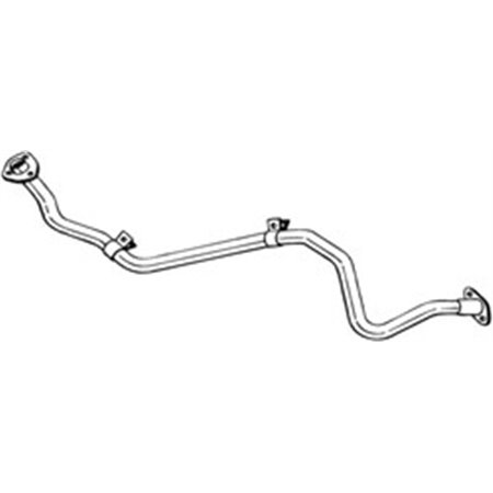 BOS888-411 Exhaust pipe front fits: TOYOTA HILUX V VW TARO 2.4D 09.88 12.97