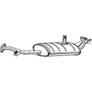 BOS219-109 Exhaust system middle silencer fits: SUZUKI VITARA 1.6 07.88 03.9