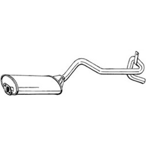 BOS282-811 Exhaust system rear silencer fits: MITSUBISHI L200 2.5D 12.87 08.