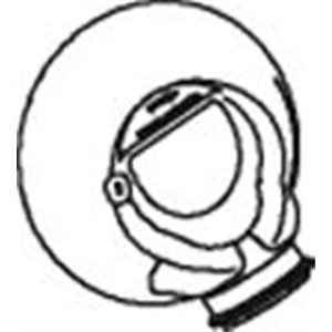 DIN68887 Exhaust system fitting element, muffler cover
