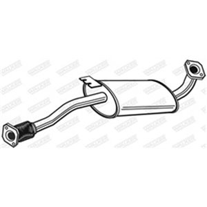 WALK22979 Exhaust system middle silencer fits: OPEL FRONTERA B 2.2 10.98 07