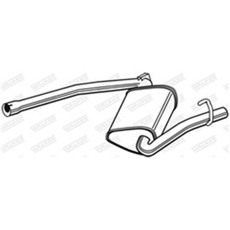 WALK23054 Exhaust system middle silencer fits: AUDI A4 B6, A4 B7 2.0 11.00 
