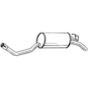 BOS148-123 Exhaust system rear silencer fits: FIAT PUNTO 1.1 09.93 02.00