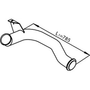 DIN22179 Exhaust pipe (length:785/880mm) EURO 4/5 fits: DAF CF 85, XF 105 